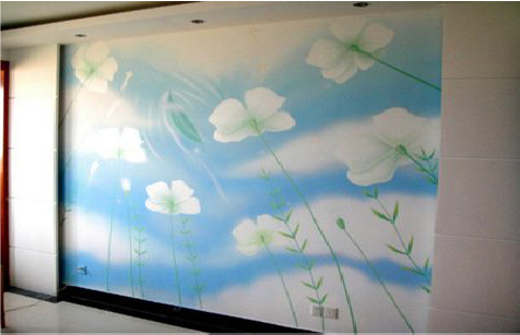 咸丰画墙绘怎么画好白云的蓬松感？