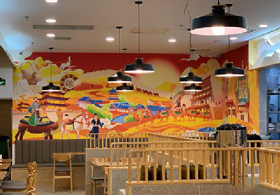 咸丰商业空间彩绘介绍。